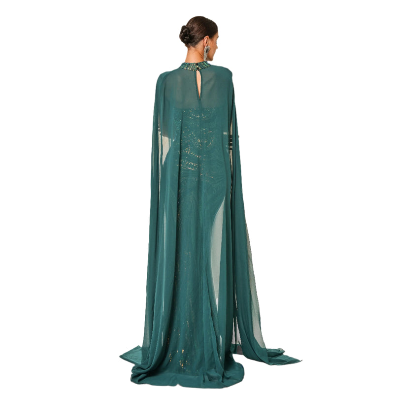 Sylvara Dress with Shawl